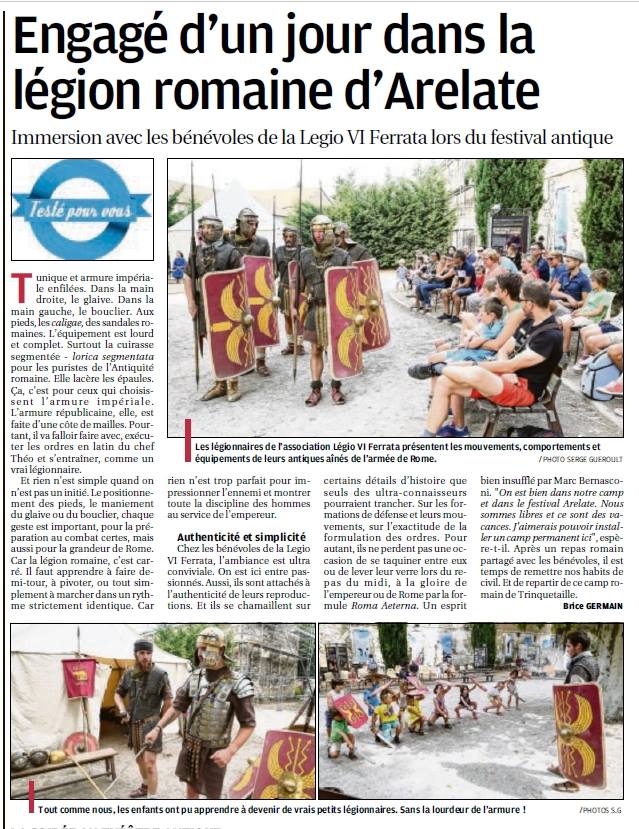 Festival Arelate, romains, legion romaine Legio VI Feratta victrix